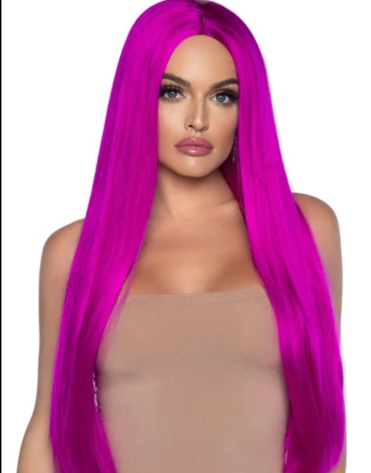 Long Straight 33" Center Part Wig