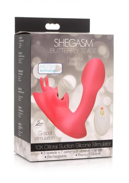Butterfly Tease 10x Clitoral Suction Silicone Stimulator
