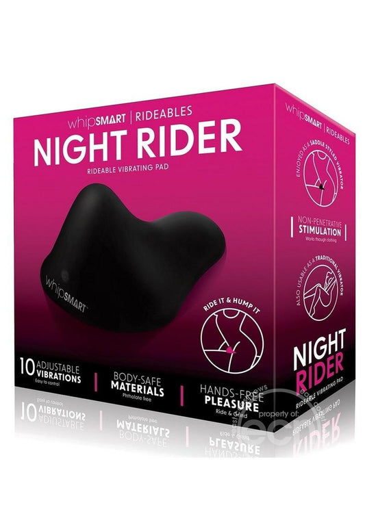 Almohadilla vibratoria de silicona recargable WhipSmart Night Rider