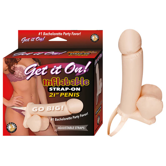 Get It On! Inflatable Strap-On 21' Penis