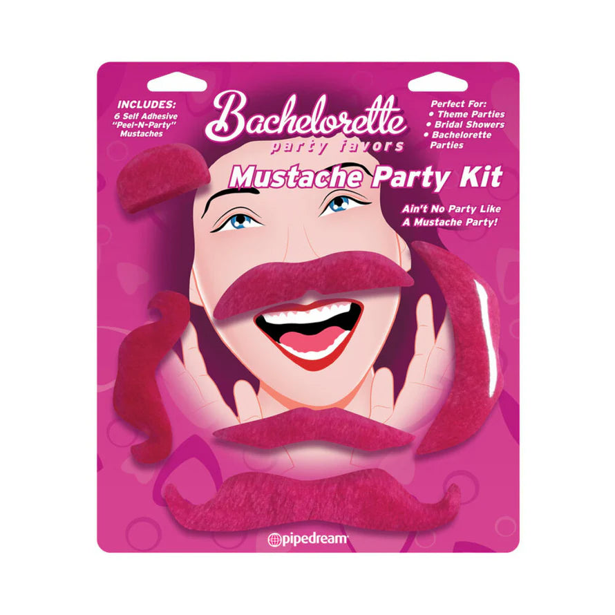 Bachelorette Party Favors 6-Piece Mustache Party Kit