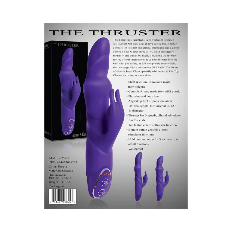 Adam & Eve Thruster Rechargeable Silicone Thrusting Rabbit Vibrator