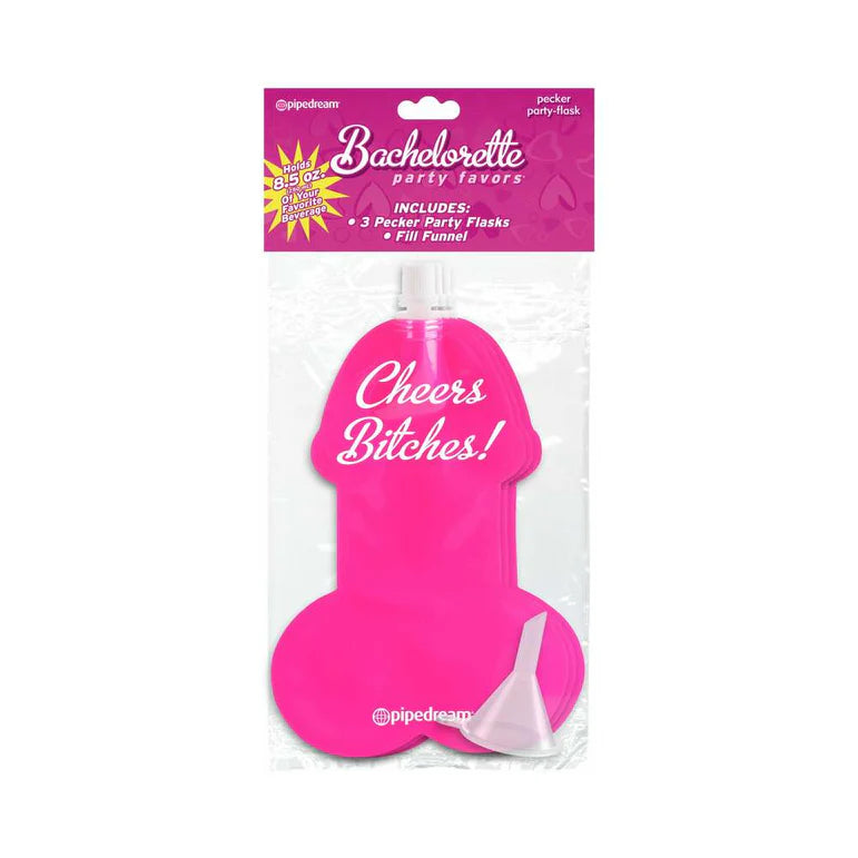 Bachelorette Party Favors 3-Piece Pecker Party Flask