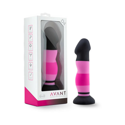 Avant D4 Sexy in Pink 8 in. Silicone Dildo with Suction Cup