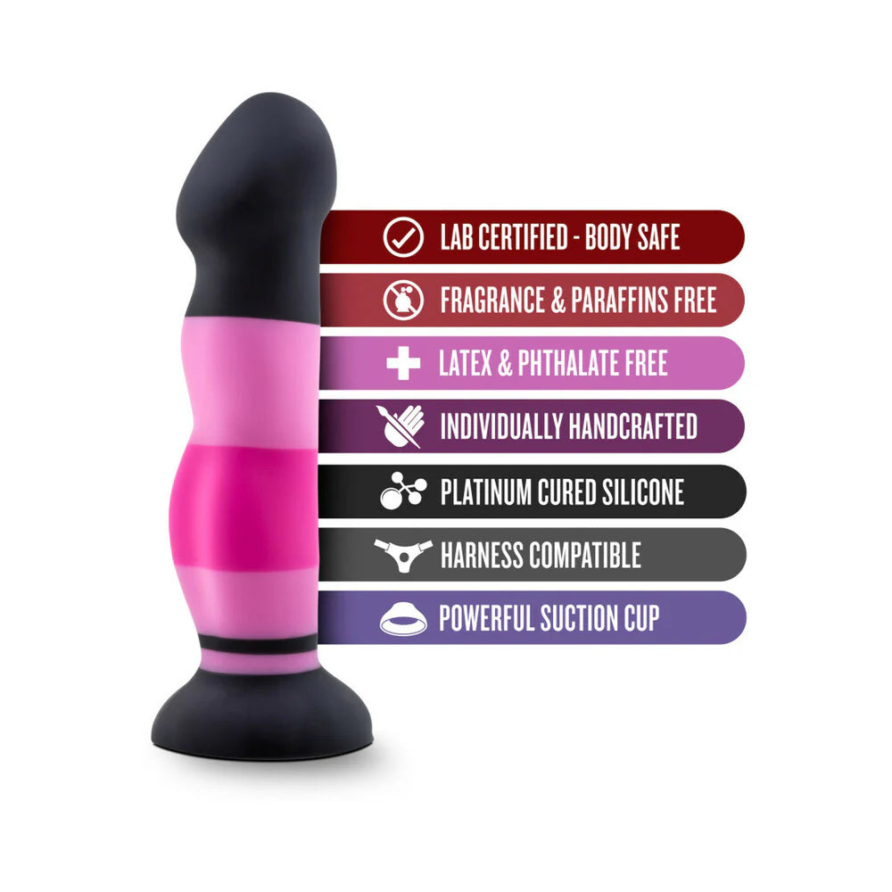 Avant D4 Sexy in Pink 8 in. Silicone Dildo with Suction Cup