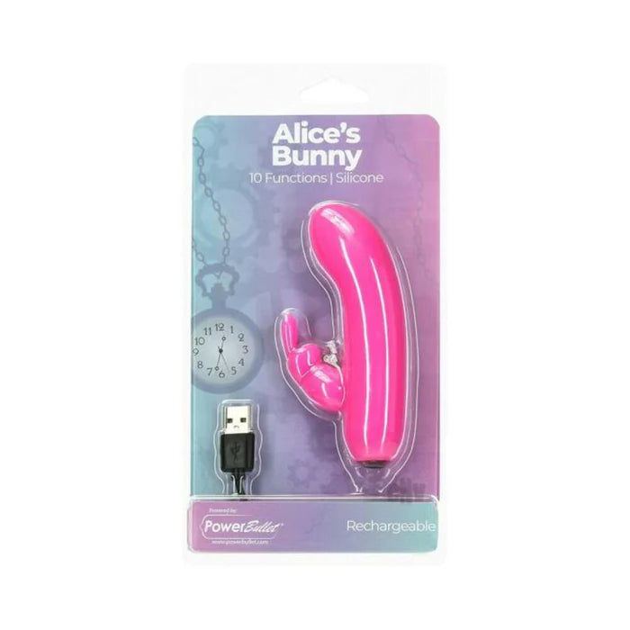 Alices Bunny Rechargeable Bullet With Removable Rabbit Sleeve