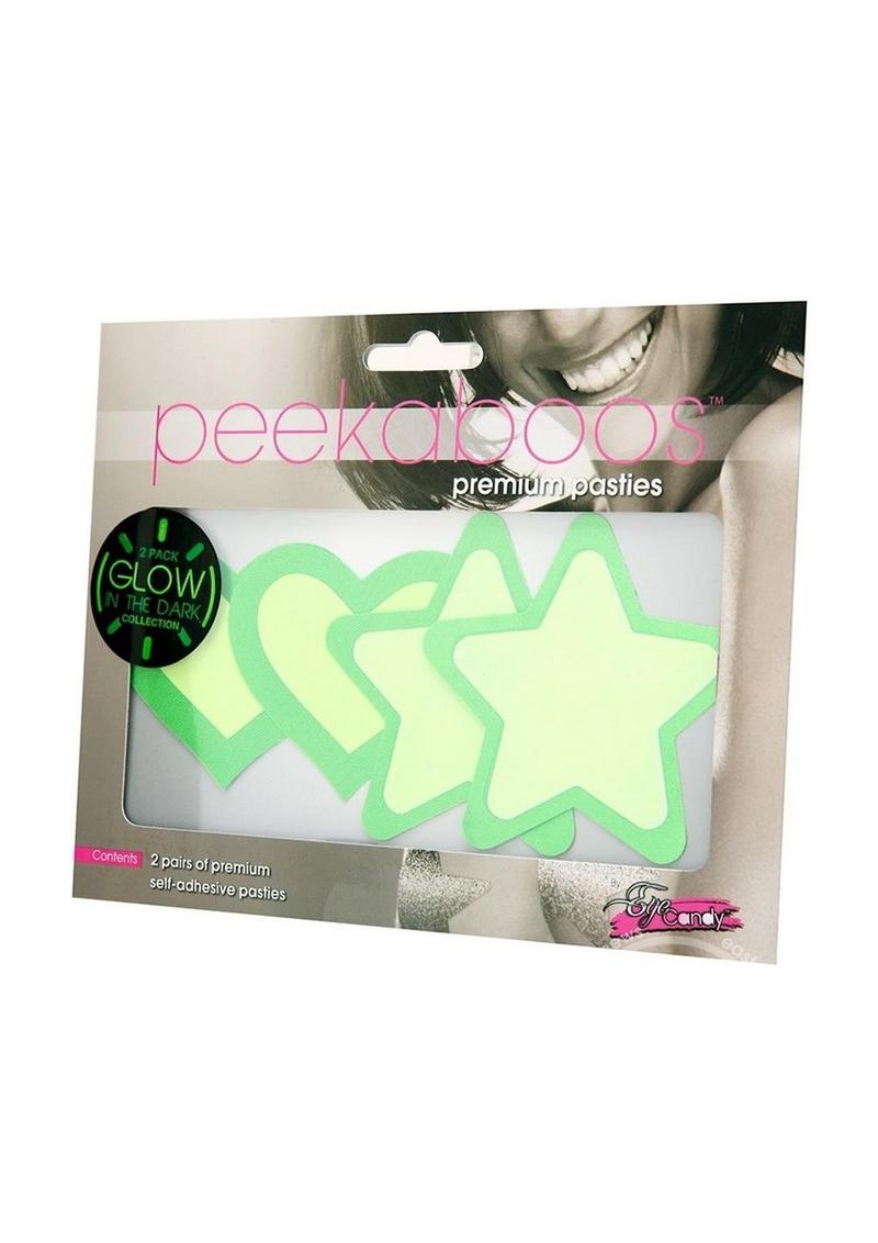 Peekaboo Glow In The Dark Hearts & Stars Pasties