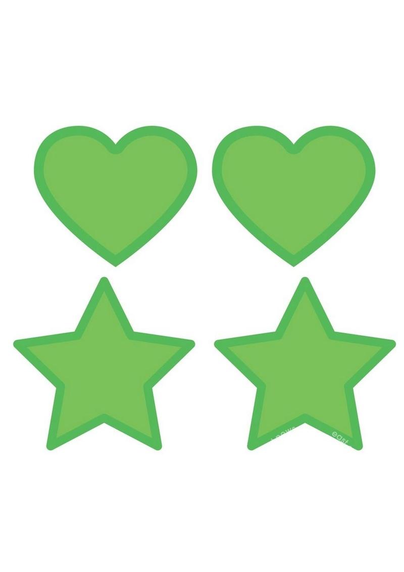 Peekaboo Glow In The Dark Hearts & Stars Pasties