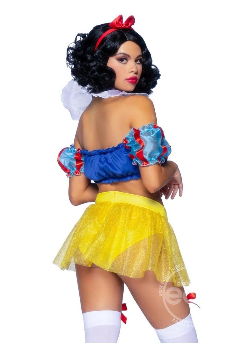 Bad Apple Snow White, Shimmer Halter Bandeau with Organza Puff