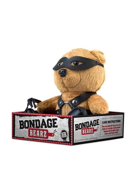 Bondage Bearz Freddie Flogger Stuffed Animal - Brown/Black