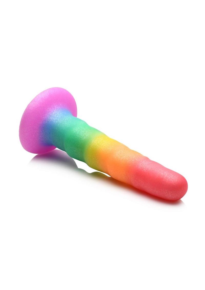 Simply Sweet Zigzag  Silicone Dildo Rainbow