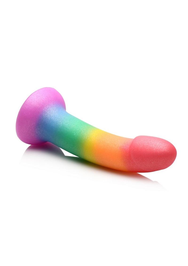 Simply Sweet Phallic Silicone Dildo Rainbow