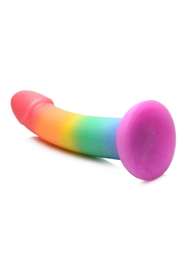 Simply Sweet Phallic Silicone Dildo Rainbow