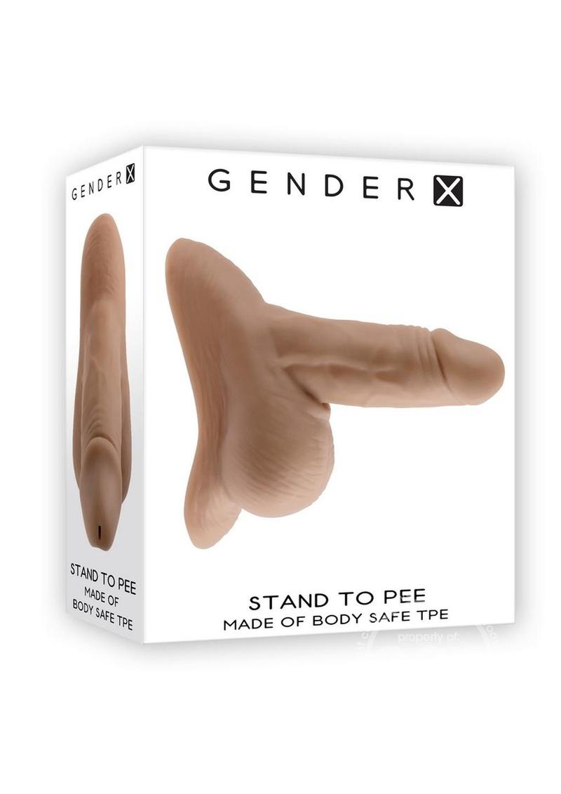 Soporte Gender X TPE para orinar Hollow Dong