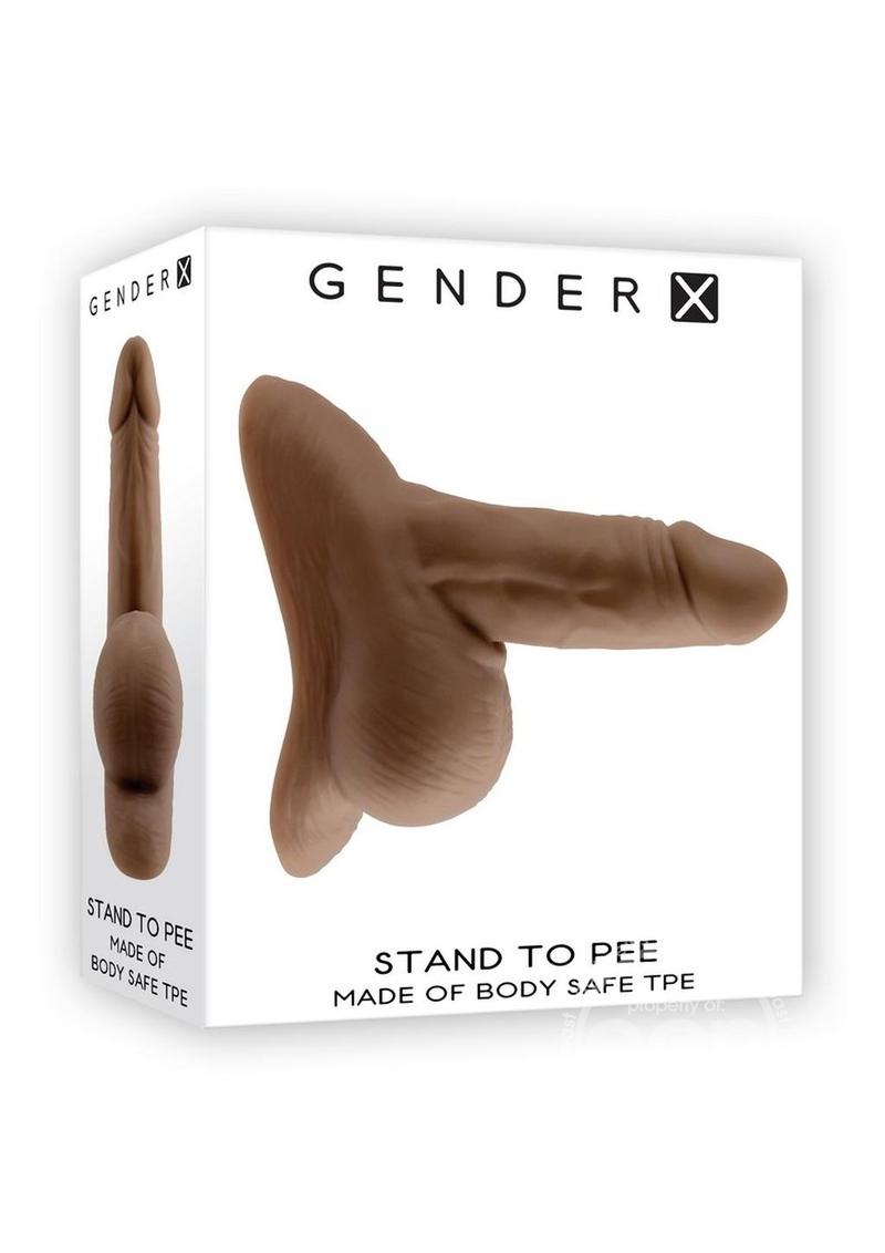 Soporte Gender X TPE para orinar Hollow Dong