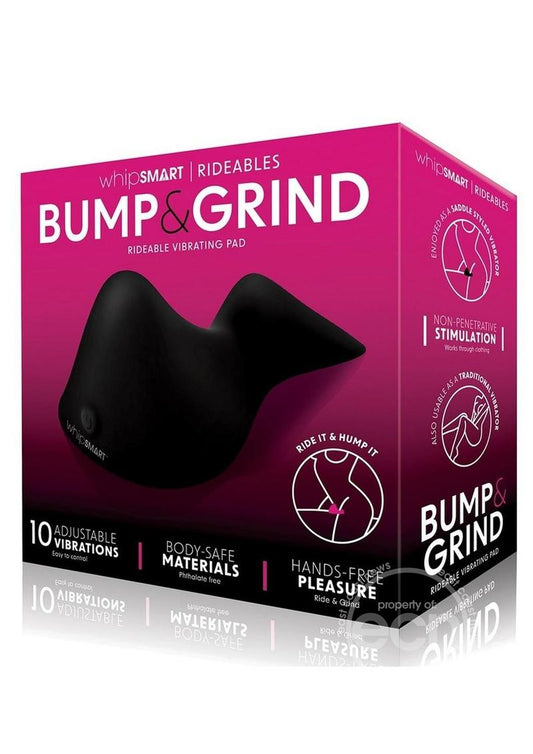 WhipSmart Bump & Grind Rechargeable Silicone Vibrating Pad - Black
