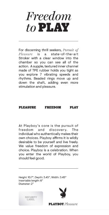 Pursuit Of Pleasure - Playboy Pleasure