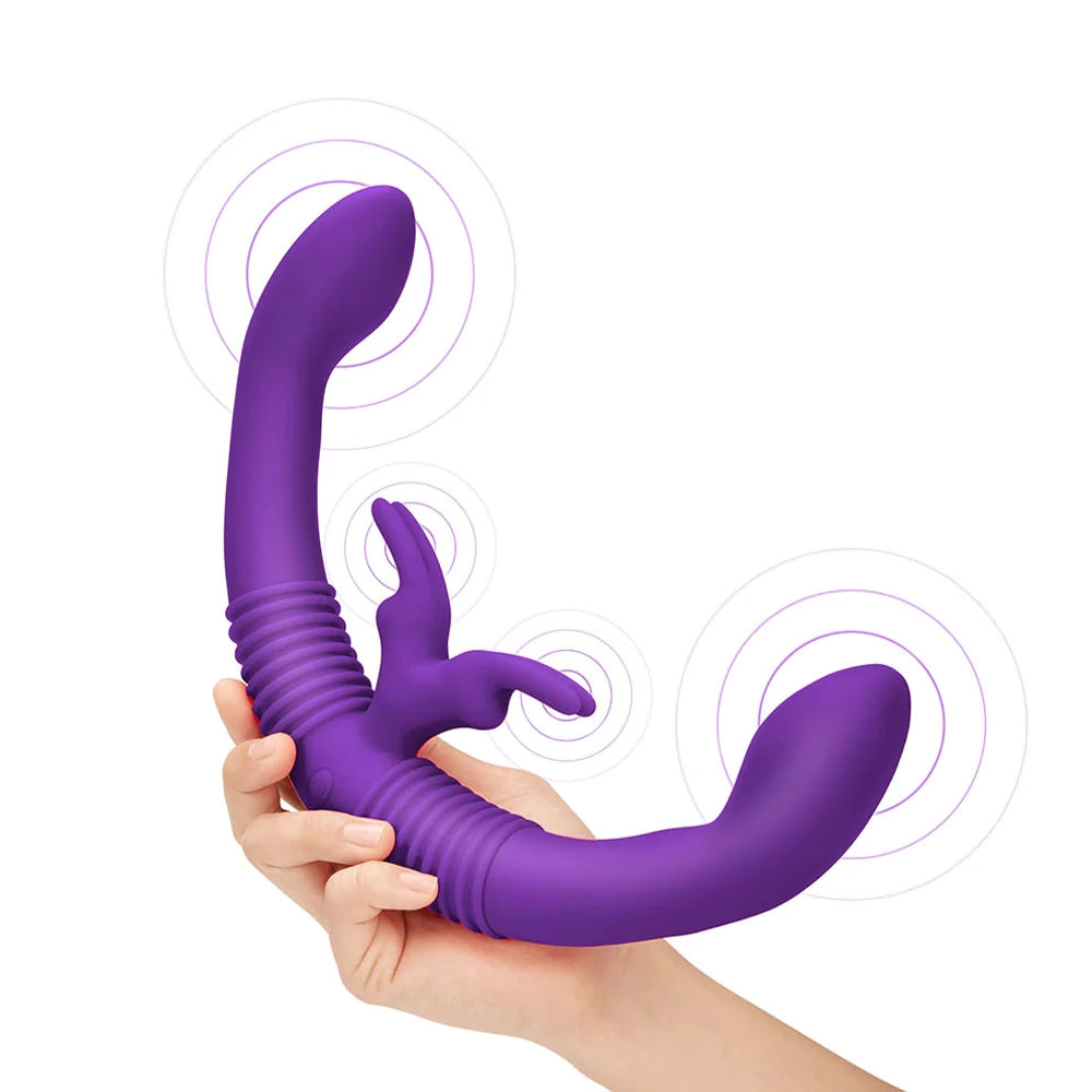 Together Couples Toy Remote-Controlled Dual Ended Rabbit Vibrator