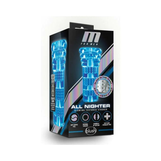 M For Men Soft and Wet All Nighter Glow In The Dark Self Lubricating Stroker