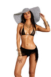 Mesh bikini top, g-string and matching sarong