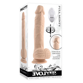 Evolved Full Monty Rechargeable Remote-Controlled Thrusting Twirling Dildo