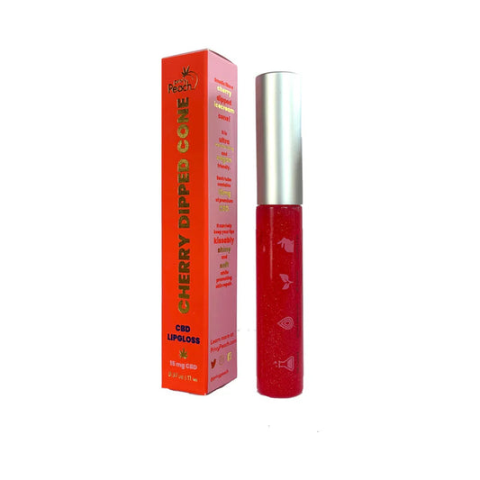 Privy Peach Cherry Dipped Cone CBD Lip Gloss