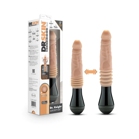 Dr. Skin Silicone Dr. Arthur Rechargeable Thrusting Gyrating Vibrating Dildo
