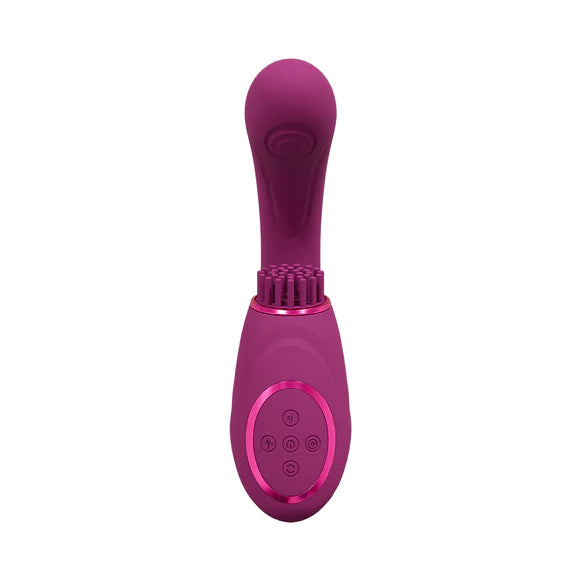 VIVE Gen Rechargeable Triple Motor G-Spot Vibrator with Pulse Wave and Vibrating Bristles