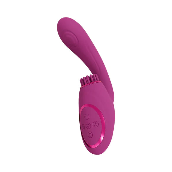 VIVE Gen Rechargeable Triple Motor G-Spot Vibrator with Pulse Wave and Vibrating Bristles