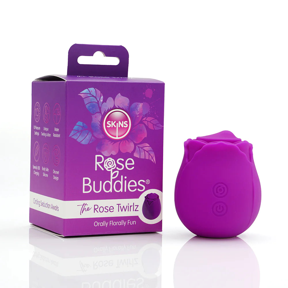 Skins Rose Buddies Rose Twirlz Rechargeable Silicone Clitoral Vibrator