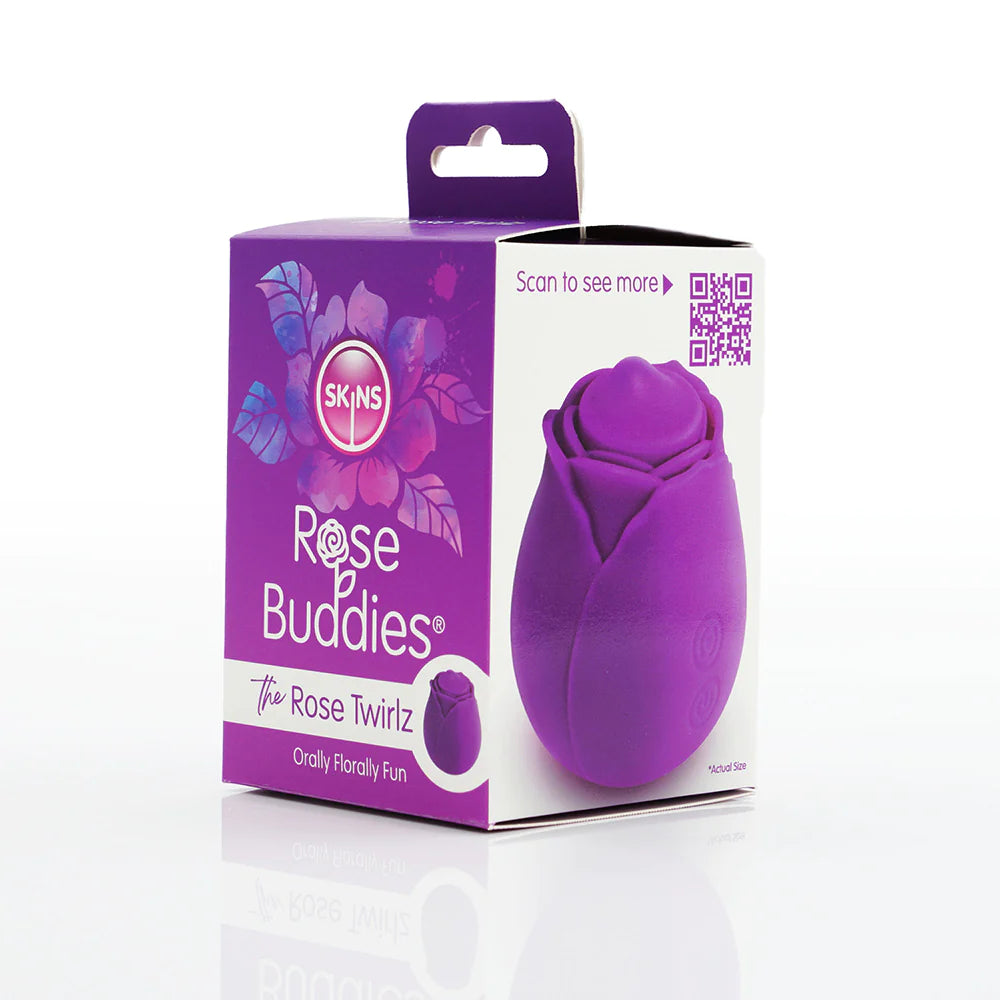 Skins Rose Buddies Rose Twirlz Rechargeable Silicone Clitoral Vibrator