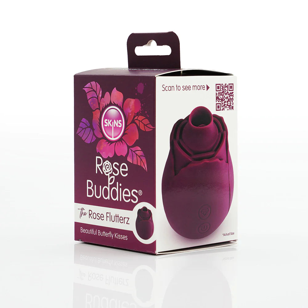 Skins Rose Buddies Rose Flutterz Rechargeable Silicone Clitoral Vibrator