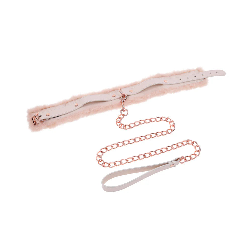 Peaches ‘N CreaMe Fur Collar & Leash