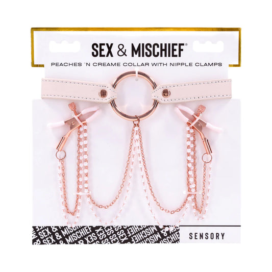 Peaches 'n CreaMe Collar with Nipple Clamps