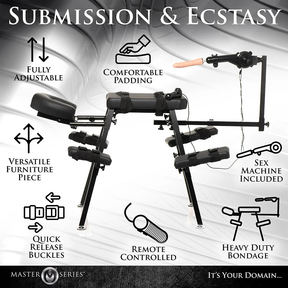 Master Series Obedience Bench with Sex Machine