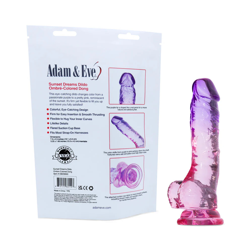 Adam & Eve Sunset Dreams Dildo (Bag Packaging)