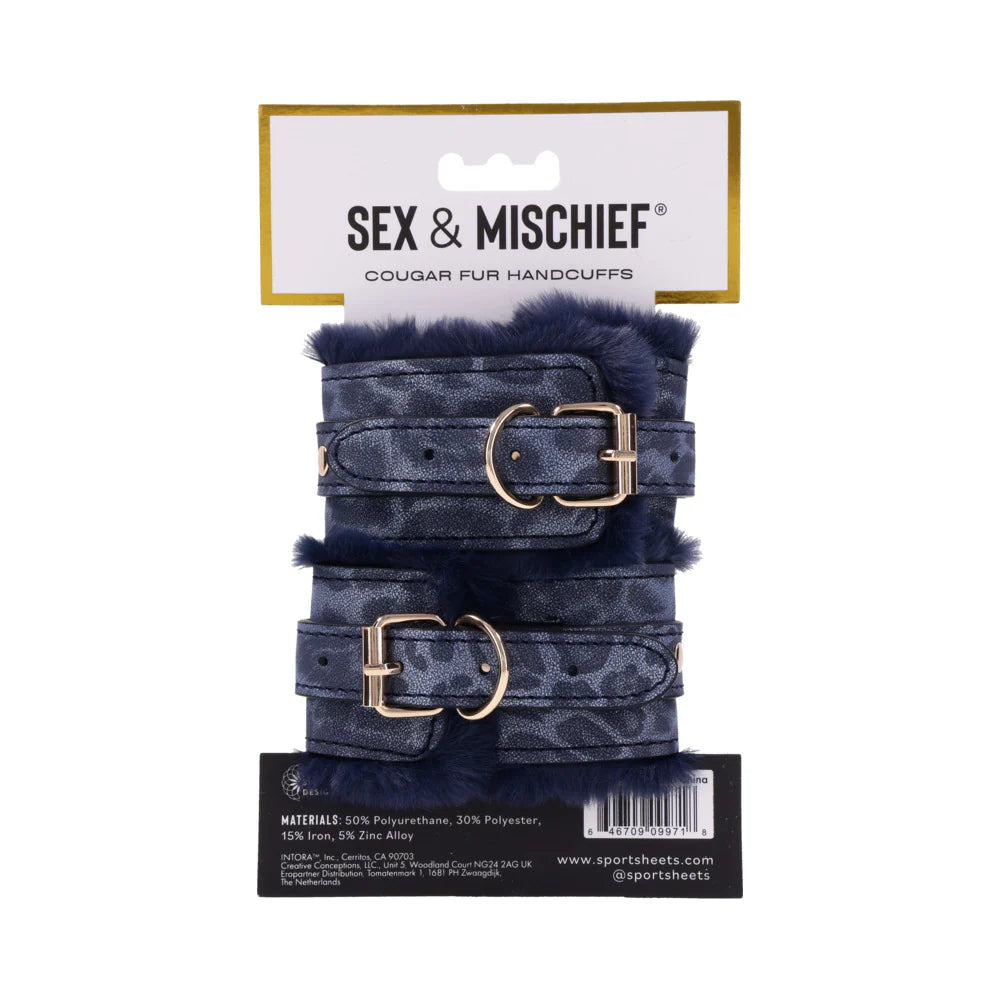 Sportsheets Sex & Mischief Cougar Fur Handcuffs