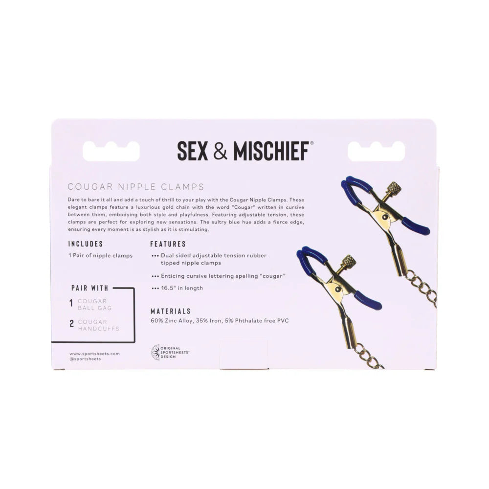 Sportsheets Sex & Mischief Cougar Nipple Clamps