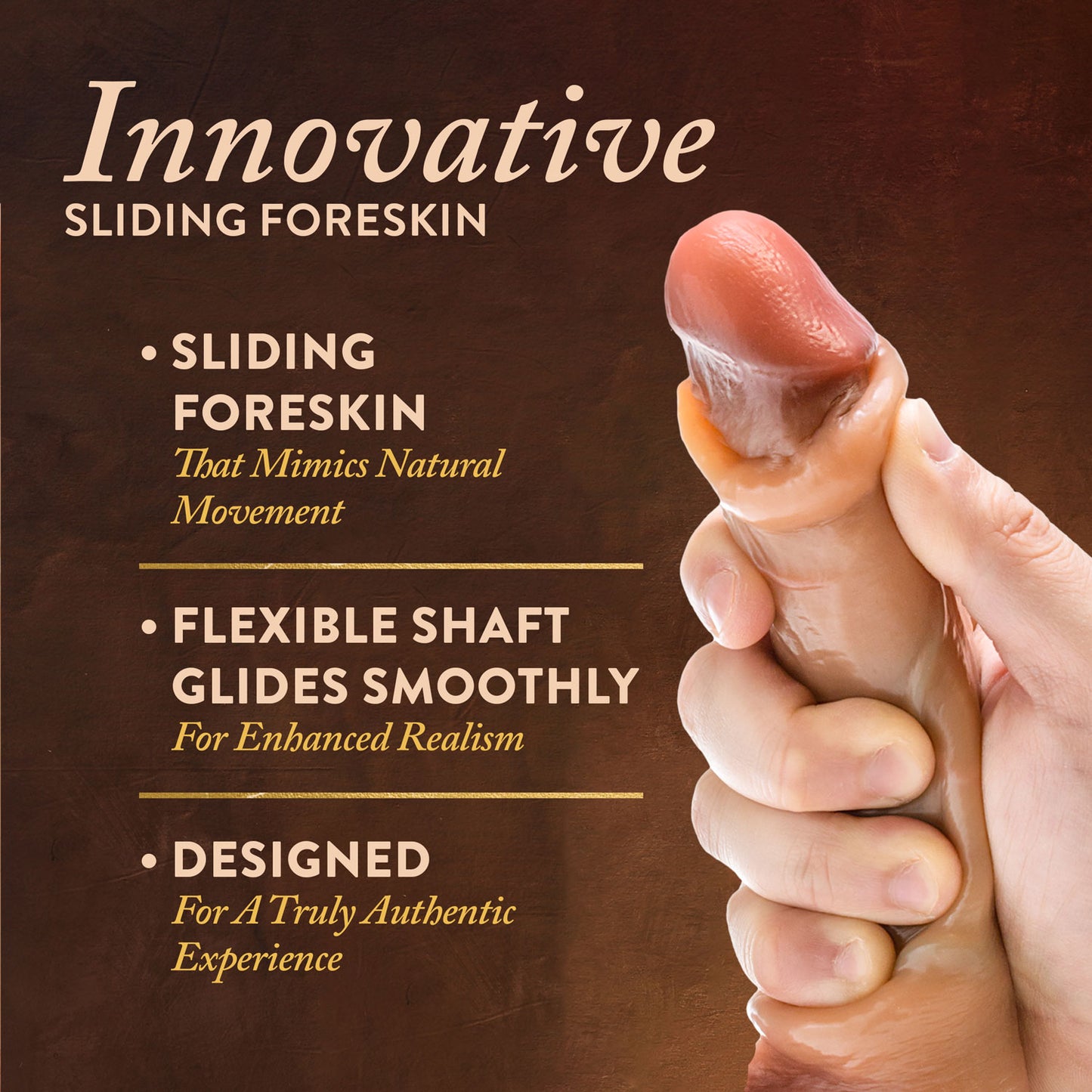 Renaissance - Davinci Sliding Foreskin Dildo With Squeezable Balls