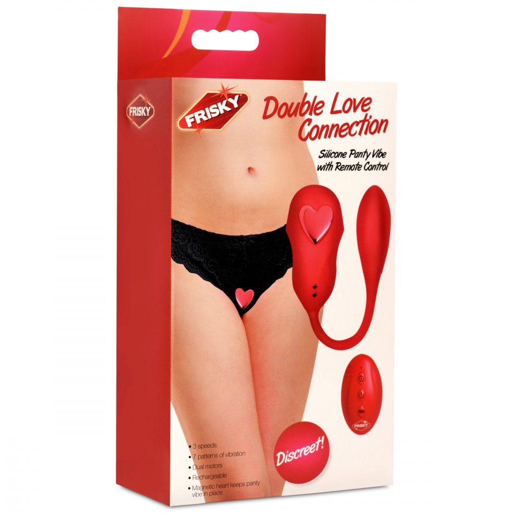 Double Love Connection Silicone Panty Vibe With Remote Control