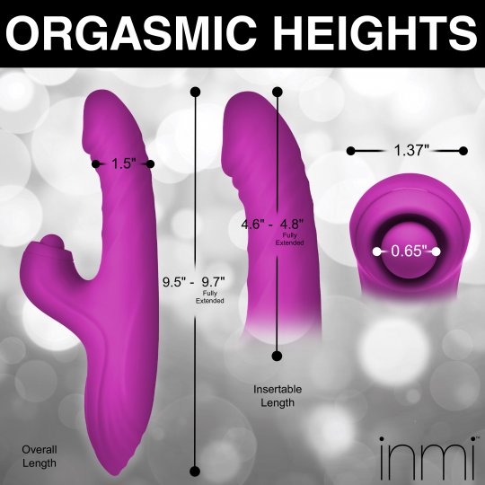 Bumping Bunny Thrusting & Pulsing Silicone Rabbit Vibrator