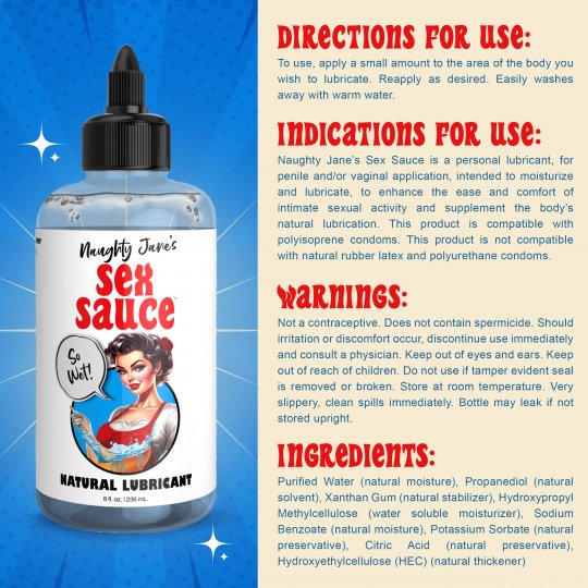 Naughty Jane's Sex Sauce Natural Lubricant