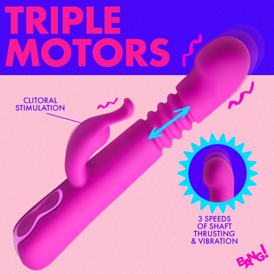 Thrusting Silicone Rabbit Vibrator