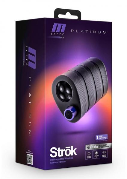 M Elite Platinum Strok Rechargeable Silicone Dual End Pussy Masturbator