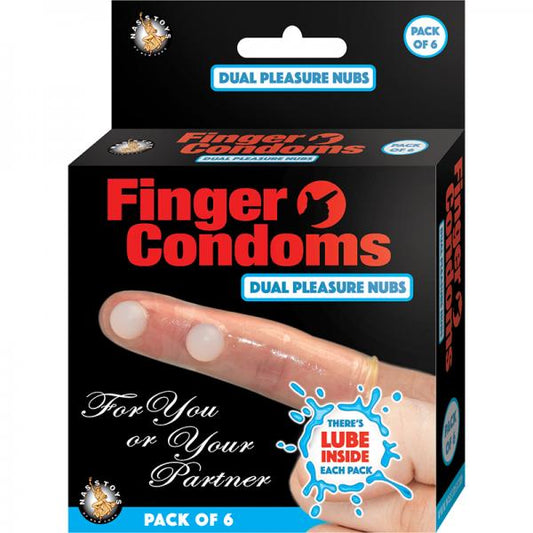 Preservativos para los dedos Dual Pleasure Nubs, paquete de 6