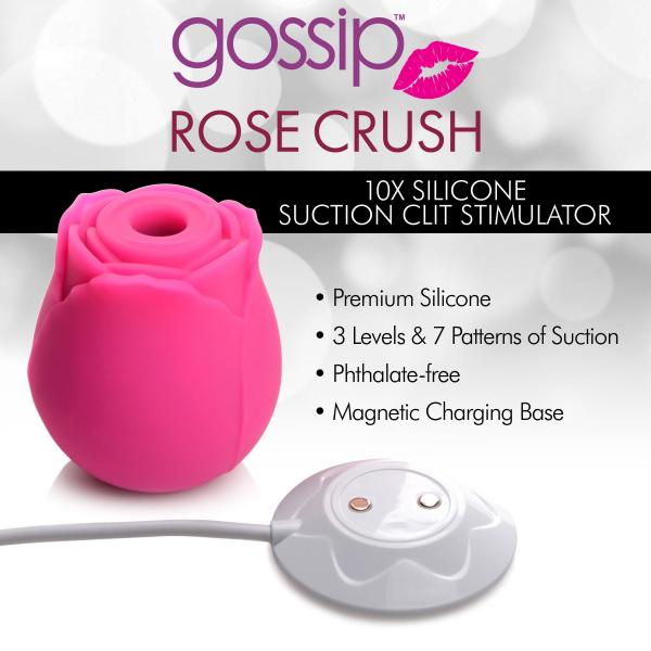 Gossip Cum Into Bloom Clitoral Vibrator Rose Flirt Silicone