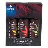 Earthly Body Hemp Seed Holiday Massage Oil Trio Gift Set