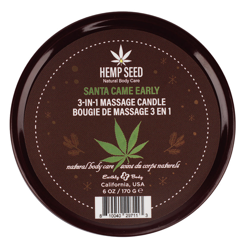 Earthly Body Hemp Seed 3 In 1 Massage Candles