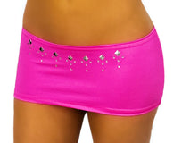 GR117HP - 6-Inch Mini Skirt with Rhinestones