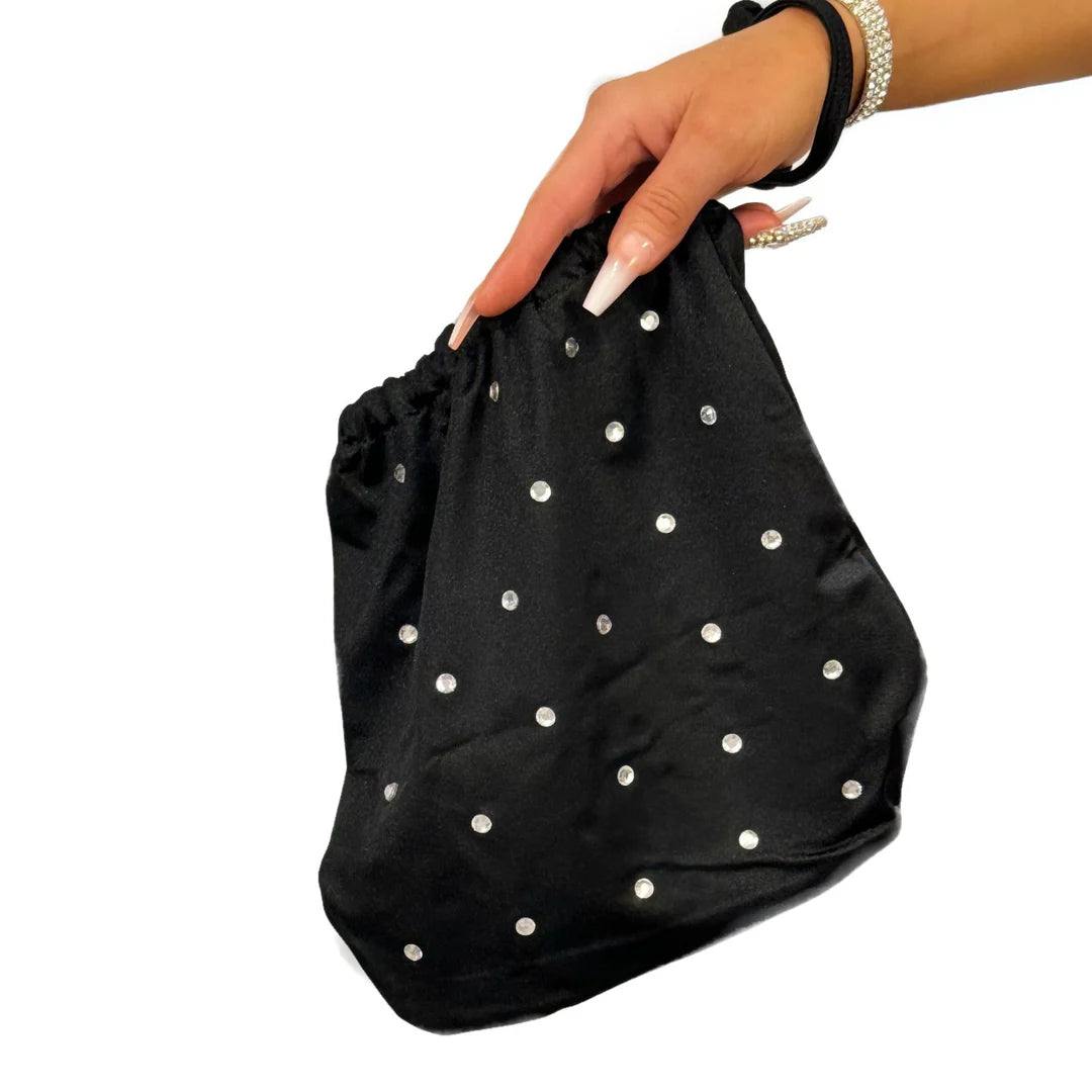 GR154BK - Money Bag with Rhinestones